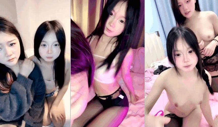 萝莉闺蜜【姐妹湿身】互揉嫩乳露脸自慰，紧致小穴高潮喷水5 (4)
